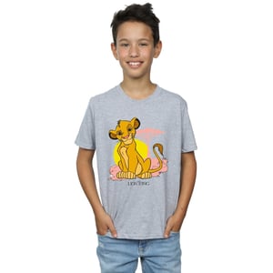 Disney Jongens The Lion King Simba Pastel T-Shirt (Sportgrijs)