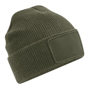 Beechfield Thinsulate Uitneembare Patch Muts (Militair Groen)