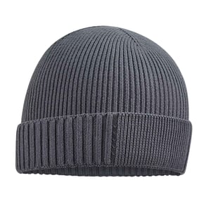 Beechfield Organic Cotton Engineered Patch muts (Grafietgrijs)
