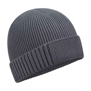 Beechfield Organic Cotton Engineered Patch muts (Grafietgrijs)