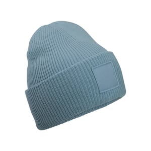 Beechfield Diepe muts met tonale patch voor volwassenen (Stofblauw)