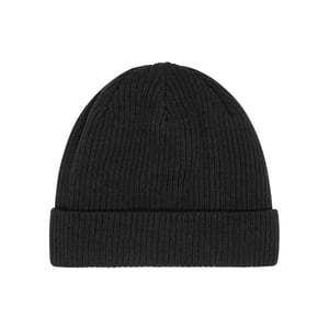 Beechfield Fijn gebreide Organic muts (Zwart)