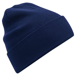 Beechfield Originele gebreide muts van biologisch katoen (Marine Oxford)
