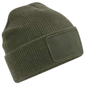Beechfield Thinsulate Uitneembare Patch Muts (Militair Groen)