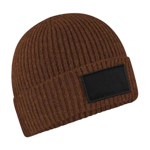 Beechfield Fashion Patch muts (Walnoot)