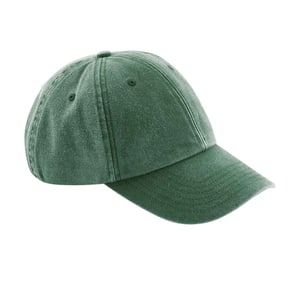 Beechfield Vintage baseballpet met laag profiel (Fles groen)