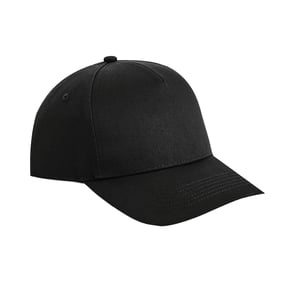 Beechfield Urbanwear 5 Paneel Snapback Cap (Zwart)