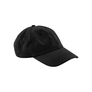 Beechfield Baseballpet met Paneel van Biologisch Katoen (Zwart)