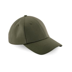Beechfield Unisex Authentieke 6 Paneel Honkbalpet (Militair Groen)