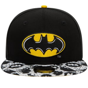 New Era Kinder/Kids 950 Batman Baseballpet met all-over print (Zwart)