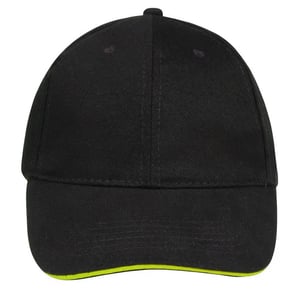 SOLS Buffalo 6 panel baseballpet (Zwart/Goud)