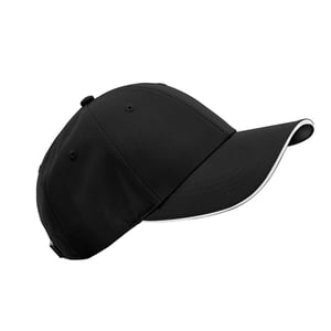 Beechfield Team Sports-Tech Baseballpet (Zwart/Wit)