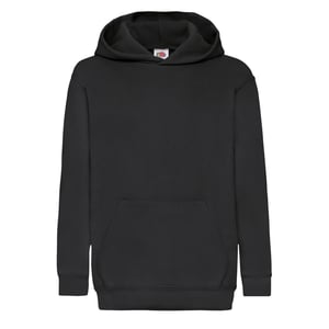 Fruit of the Loom Lichtgewicht Hoodie Kinderen/Kinderen (Zwart)