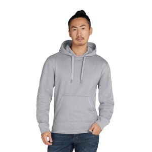 Signature Uniseks Effen Hoodie zonder label voor volwassenen (Licht Oxford)
