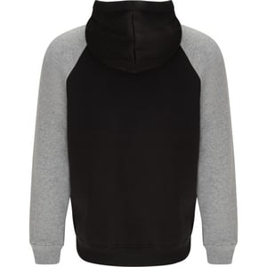 Roly Badet tweekleurige uniseks volwassen hoodie (Zwart/Heather Grijs)