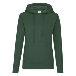 Fruit of the Loom Dames/Dames Klassieke Hoodie (Fles groen)