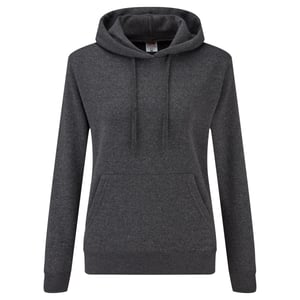 Fruit of the Loom Dames/Dames Klassieke Effen Hoodie (Donkere Heide Grijs)