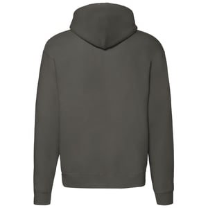 Fruit of the Loom Premium Hoodie med full dragkedja för herrar (Kol)