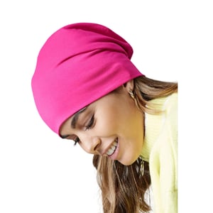 Beechfield Hemsedal Katoenen Slouch Beanie (Fuchsia)
