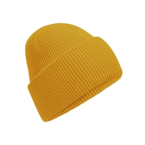 Beechfield Unisex Classic Engineered Crown Beanie voor volwassenen (Mosterd)