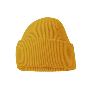 Beechfield Unisex Classic Engineered Crown Beanie voor volwassenen (Mosterd)