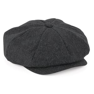 Beechfield Unisex Volwassenen Melton Wool Baker Boy Cap (Houtskool mergel)