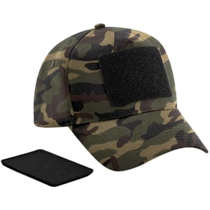 Beechfield 5 Comité Afneembare Flard Honkbalpet (Jungle Camo)