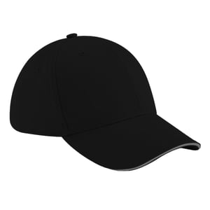 Beechfield Volwassenen Unisex Athleisure Cotton Baseball Cap (Zwart/Grafiet)
