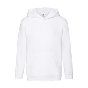 Fruit of the Loom Kinder/Kids Premium Effen Hoodie (Wit)
