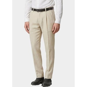 Bos Bright Blue Linnen broek linnen broek met streep 5509.426/23a