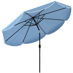 4goodz Parasol met volant en kantfranjes Ø265 cm kantelbaar -