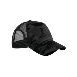Beechfield Camo Snapback Trucker-cap voor volwassenen (Middernacht)