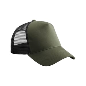 Beechfield Kinder/Kids Snapback Trucker Cap (Olijf/Zwart)