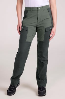 'Expedition Hybrid' Women's Trousers Water Resistant Trekking Hiking Pants Khaki