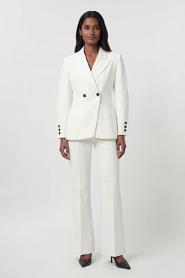 Petite Compact Stretch Sculpted Waist Tailored Blazer