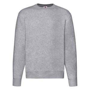 Fruit of the Loom Heren Premium Ingelegd Sweatshirt (Heide Grijs)