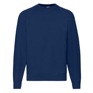 Fruit of the Loom Klassisk raglan-sweatshirt för män (Marinblått)