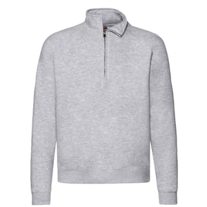 Fruit of the Loom Heren Premium Sweatshirt met Ritssluiting (Heide Grijs)