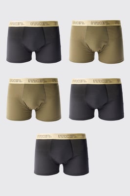 5 Pack Man Gold Waistband Boxers