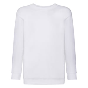 Fruit of the Loom Klassiek Effen Sweatshirt voor Kinderen/Kinderen (Wit)