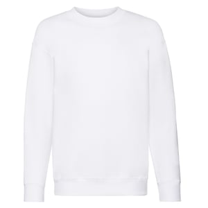Fruit of the Loom Kinder/Kids Premium Sweatshirt met Inzetstuk (Wit)