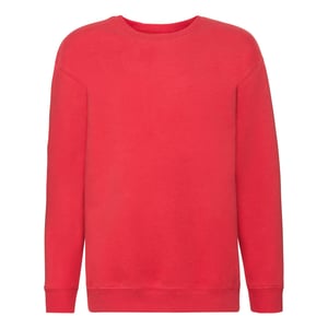 Fruit of the Loom Kinder/Kids Premium Sweatshirt met Inzetstuk (Rood)