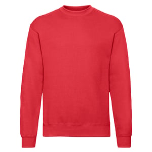 Fruit of the Loom Klassisk Set-in Sweatshirt för herrar (Röd)