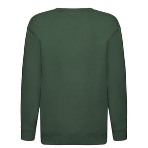 Fruit of the Loom Kinder/Kids Premium Sweatshirt met Inzetstuk (Fles groen)