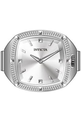 Invicta Mini Ring 50637 Dameshorloge - Quartz Uurwerk - Roestvrij Staal met Zilveren Wijzerplaat - 23 mm