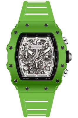 INVICTA Racing 69705 Herenhorloge - Quartz Uurwerk - Acryl met Zilveren Wijzerplaat - 43 mm
