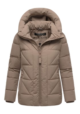 Marikoo dames winterjas Kuschelnasee met capuchon en fleecevoering