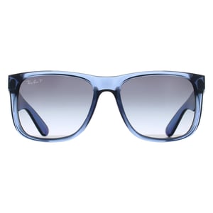 Ray-Ban Rectangle Unisex Transparent Blue Grey Gradient Polarized RB4165 Justin