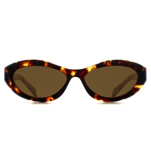 Prada Oval Womens Honey Tortoise Dark Brown PR26ZS