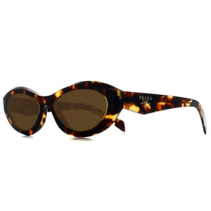 Prada Oval Womens Honey Tortoise Dark Brown PR26ZS